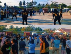 Semarak HUT RI ke-81, Laga Voli Bangun Karya vs PGRI Tomoni Berlangsung Meriah