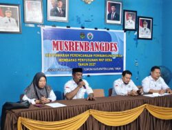Kades Suharo Pimpin MusrenbangDes Lestari, Bahas Prioritas Pembangunan Desa