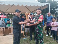 Babinsa Serahkan Piala Juara III kepada Wontim, Sertu Agung: Kemenangan Adalah Milik Kita Semua