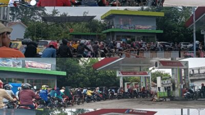 Antrean Panjang di SPBU Tomoni, Kendaraan Terpantau Dilayani Berulang