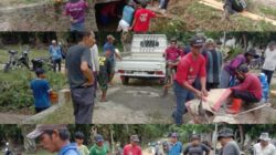 Pemdes Bone Pute Bersama BPD dan Kelompok Tani Gotong Royong Perbaiki Plat Dekker Rusak