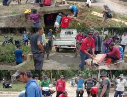 Pemdes Bone Pute Bersama BPD dan Kelompok Tani Gotong Royong Perbaiki Plat Dekker Rusak