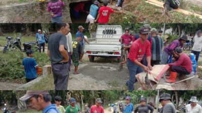 Pemdes Bone Pute Bersama BPD dan Kelompok Tani Gotong Royong Perbaiki Plat Dekker Rusak