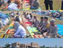 Bhabinkamtibmas Desa Mulyasri Ikut Shalat Istisqa di Lapangan Sarjono
