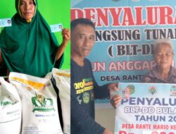 Pemdes Rantemario Salurkan BLT kepada 7 Penerima dan Bantuan Beras untuk 254 Warga