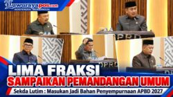 Lima Fraksi Sampaikan Pemandangan Umum, Sekda Lutim : Masukan Jadi Bahan Penyempurnaan APBD 2027