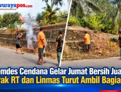 Pemdes Cendana Gelar Jumat Bersih Juara, Pak RT dan Linmas Turut Ambil Bagian