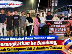 Dua Pemuda Berbakat Desa Sumber Alam Diberangkatkan ke Bandung, Siap Asah Kemampuan Voli di Akademi Tektona