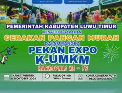 Gerakan Pangan Murah Meriahkan Pekan Expo K-UMKM Harkopnas ke-79 di Sorowako