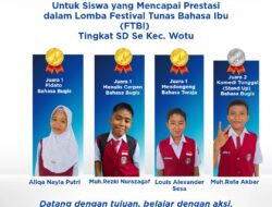 UPT SDN 122 Dauloloe Borong Empat Juara di FTBI Wotu