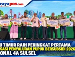 Luwu Timur Raih Peringkat Pertama Realisasi Penyaluran Pupuk Bersubsidi 2026 Regional 4A Sulsel