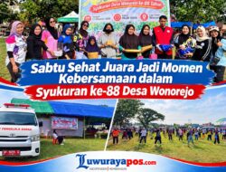 Sabtu Sehat Juara Jadi Momen Kebersamaan dalam Syukuran ke-88 Desa Wonorejo