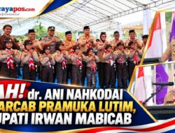 Sah! dr. Ani Nahkodai Kwarcab Pramuka Lutim, Bupati Irwan Mabicab