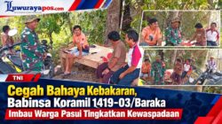 ‎Cegah Bahaya Kebakaran, Babinsa Koramil 1419-03/Baraka Imbau Warga Pasui Tingkatkan Kewaspadaan