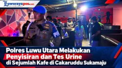 Polres Luwu Utara Melakukan Penyisiran dan Tes Urine di Sejumlah Kafe di Cakaruddu Sukamaju