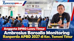 Anggota DPRD Luwu Timur Ambrosius Boroallo Monitoring Ranperda APBD 2027 di Kec. Tomtim