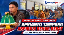 Anggota DPRD Luwu Timur, Aprianto tampung Aspirasi rehab berat Pada Angaran APBD 2027.