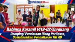 ‎Babinsa Koramil 1419-02/Enrekang Dampingi Pendataan Ulang Perlinsos, Sosialisasikan Pendaftaran TNI AD