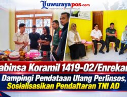 ‎Babinsa Koramil 1419-02/Enrekang Dampingi Pendataan Ulang Perlinsos, Sosialisasikan Pendaftaran TNI AD