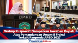‎Wabup Puspawati Sampaikan Jawaban Bupati Atas Pemandangan Umum 5 Fraksi Terkait Ranperda APBD 2027