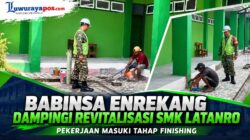 ‎Babinsa Enrekang Dampingi Revitalisasi SMK Latanro, Pekerjaan Masuki Tahap Finishing