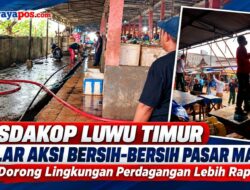 Disdakop Luwu Timur Gelar Aksi Bersih-Bersih Pasar Malili, Dorong Lingkungan Perdagangan Lebih Rapi