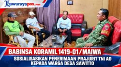 ‎Babinsa Koramil 1419-01/Maiwa Sosialisasikan Penerimaan Prajurit TNI AD kepada Warga Desa Sawitto