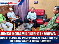 ‎Babinsa Koramil 1419-01/Maiwa Sosialisasikan Penerimaan Prajurit TNI AD kepada Warga Desa Sawitto