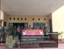 Koramil Mangkutana Anjangsana ke Polsek Mangkutana dan Tomoni-Timur dalam Rangka HUT Bhayangkara ke-79