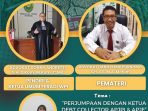 SUBUR JAYA LAWFIRM FERADI WPI menghadirkan Pemateri istimewa Advokat Daniel Hari Purnomo, SH, SE, MA, M.Hum.