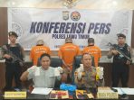 Konferensi Pers, Polres Luwu Timur Tangkap Dua Pemuda diduga Kasus Peredaran Narkotika Jenis Sabu