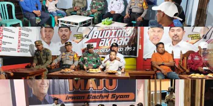 Apel Bersama dan Kunjungan Posko, Kapolsubsektor Angkona Gaungkan Ciptakan Pilkada Damai