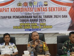 Menyambut Natal dan Tahun Baru Polres Luwu Timur Gelar Kesiapan Pengaman.