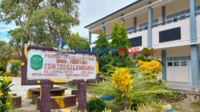 MIRIS ! BANGUNAN BERTINGKAT SDN 239 SALUMINANGA LAKAWALI PANTAI, KURANG BERKUALITAS DENGAN ANGGARAN RP 1,5 MILIAR.