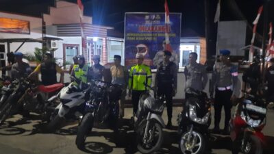 Polisi Gelar Razia Knalpot Brong di Towuti, 10 Motor Diamankan