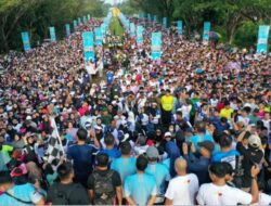 Ribuan Peserta Meriahkan Fun Run Anti Mager Sulsel di Malili, Gubernur dan Bupati Turut Meramaikan