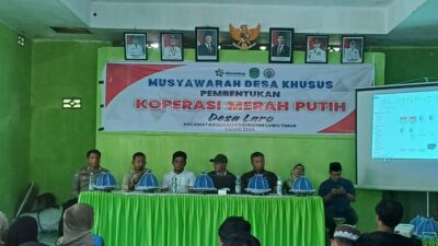 Seluruh Desa dan Kelurahan di Luwu Timur Tuntas Gelar Musdesus Pendirian Kopdes Merah Putih