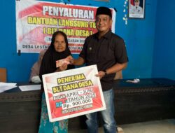 Jelang Idul Adha, Pemdes Lestari Salurkan BLT kepada 35 KPM