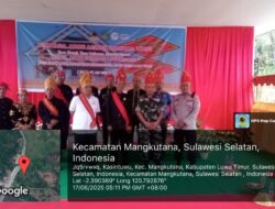 Danramil Mangkutana Hadiri Acara Adat Pamona “Pekasiwia” Bersama Bupati Luwu Timur
