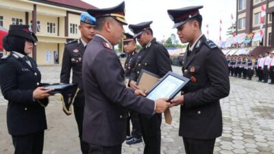 Semarak HUT Bhayangkara ke-79, Sekda Hadiri Upacara, Kapolres Beri Pesan Perpisahan