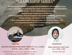 FERADI WPI Gelar Webinar “Leadership Series” Siang Ini: Perkuat Kapasitas Paralegal dan Asisten Advokat