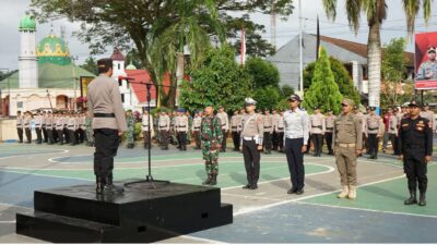Kepala Satpol PP Luwu Timur Hadiri Apel Gelar Pasukan Operasi Patuh Pallawa 2025
